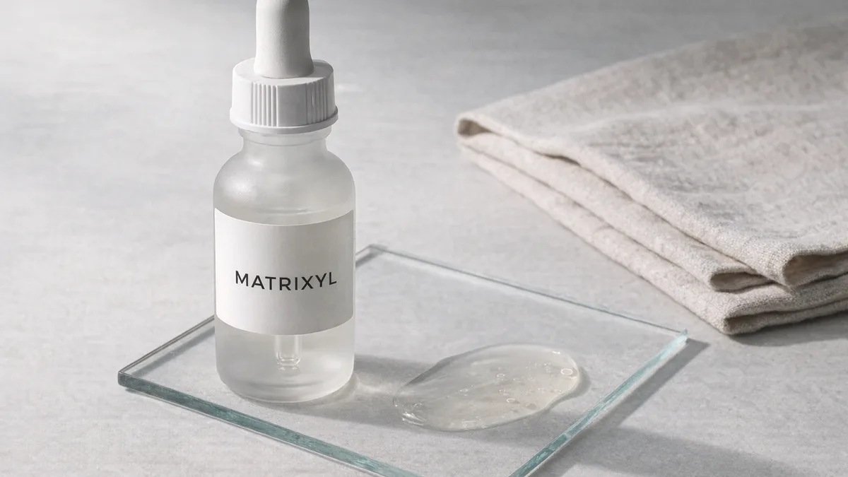 Matrixyl (Palmitoyl Pentapeptide-4) editorial research scene